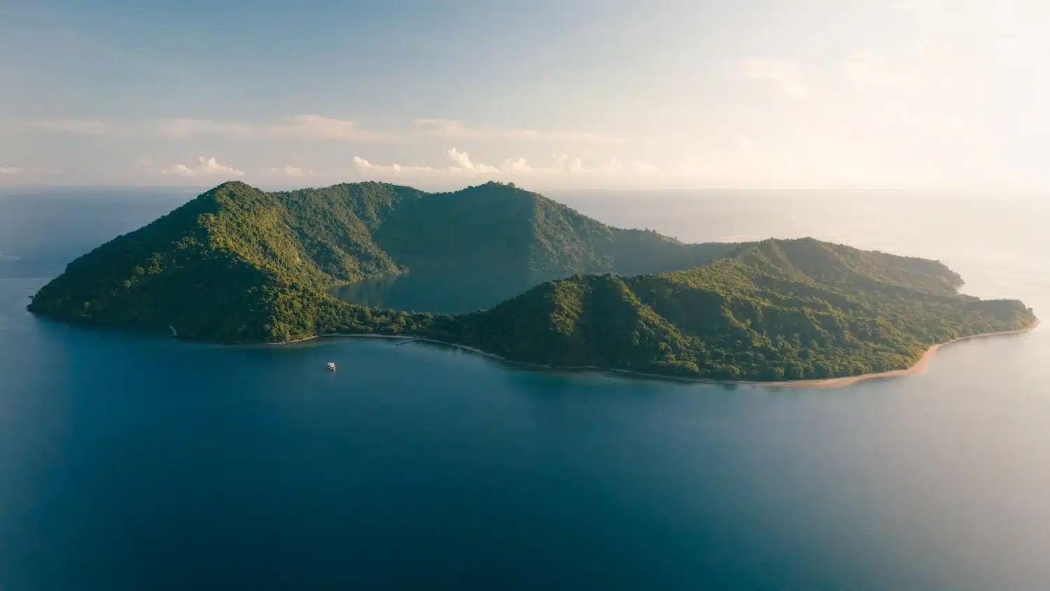 Satonda Island's crater lake off the coast of Sumbawa